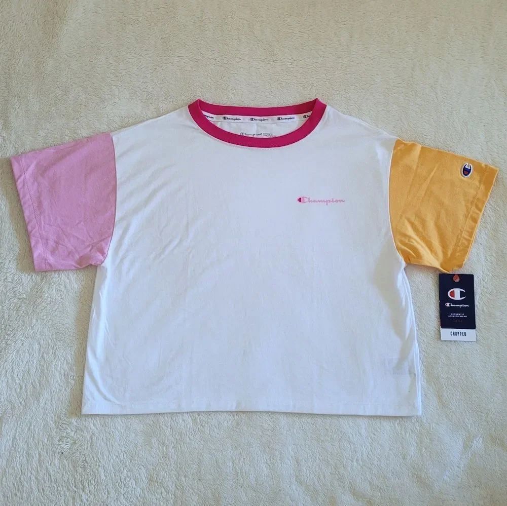 Champion🏆Cropped Color Block Tee👕 - NWT